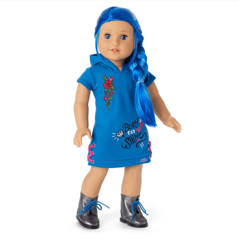 Truly Me™ 18-inch Doll #90 with long blue hair